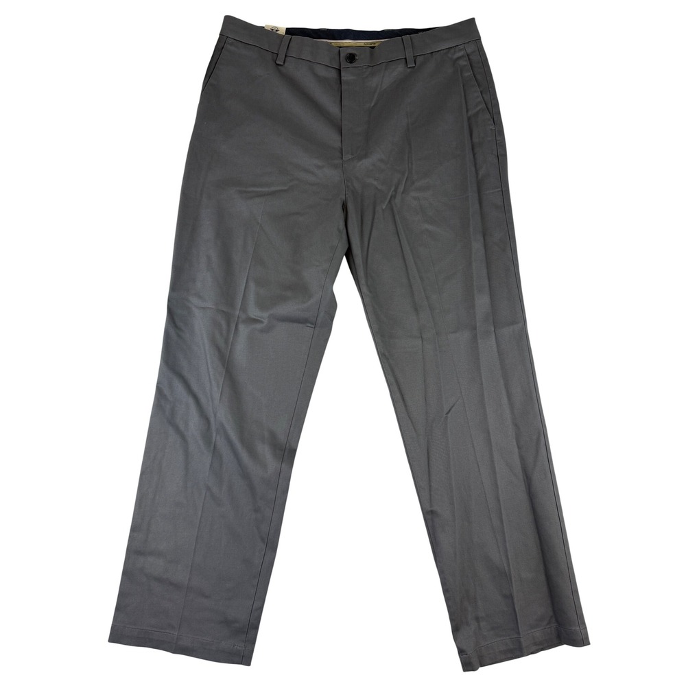 NWT Dockers Signature Khaki Pants Mens 38x30 Grey Classic Fit Lux Cotton Stretch